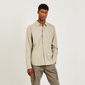 PAIGE NWT Men’s Ferrell Shirt in the color Soft Tan size Small